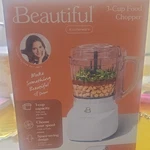 Beautiful 3-CUP Electric Food Chopper, White, One-touch, Pour Spout, Ss/plastic. Fixed Price $40.99.