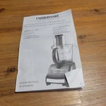 Farberware Food Processor Instruction Manual User Guide Part FP3000FBS. Fixed Price $9.59.