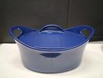 Rachel Ray 4.25 Qt Cover Dutch Oven Baking Dish Stoneware Cobalt Blue Lid. Fixed Price $42.99.