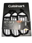 Cuisinart 3 Piece Black Kitchen Pot Holders Covers For Metal Handles. Fixed Price $13.45.