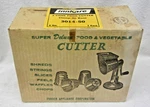 New Vintage Innkare Clamp-on Food Processor Cutter Chopper Shredder 3 Cones Nos. Fixed Price $24.95.