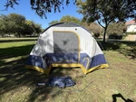 Columbia CB-5300 Bugaboo Five Person Family Dome Tent W/dog Doors Foot Lockers. Fixed Price $215.00.