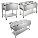 Uimoso 2/3/4 Pans Commercial Steam Table Electric Food Warmer With Wheels 1-2 Kw. Fixed Price $450.99.