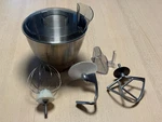 Kenwood Chef Mixer: Bowl, Cover, Beater, Whisk, & Dough Hook Excellent Condition. Fixed Price $20.00.