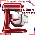 6QT Bowl Lift Stand Mixer Empire Red Refurbished Quart. Fixed Price $600.87.