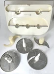 Vtg Hamilton Beach Food Processor Model 707-1 5 Blade Set & Wall Storage Unit. Fixed Price $38.95.