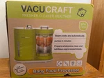 Vacucraft 4-IN-1 Automatic Baby Food Processor Steamer And Blender. Fixed Price $72.00.
