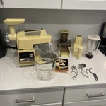 Vintage Oster Regency Kitchen Center Stand Mixer, Blender, Food Processor, +more. Fixed Price $174.99.