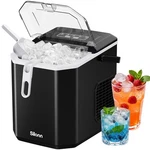 Silonn Ice Maker Countertop, Portable Machine With Carry 26 Lbs, Black. Fixed Price $107.18.