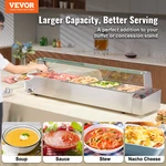 Vevor Commercial Electric Food Warmer Countertop Buffet 5*8QT With Glass Shield. Fixed Price $298.03.