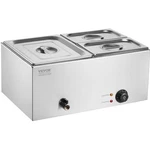 Vevor 24QT Commercial Food Warmer, 3-PAN Electric Steam Table, 1200W Professiona. Fixed Price $126.85.