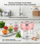 Mini Usb Rechargeable Cordless Electric Garlic Chopper Food Processor 250ML. Fixed Price $12.99.