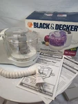 Black & Decker Handychopper Plus Mincer Food Processor White Box Manual HC3000. Fixed Price $24.00.