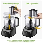 Food Processor 12-CUP, Aicok, 1.8L, 3 Speed OPTIONS2 Chopping Blades.. Fixed Price $49.99.
