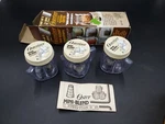 Vintage 1982 Set Of 3 Osterizer Mini Blend 1/2 Pint Containers Jars Nos. Fixed Price $13.90.