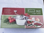 Hic Harold Import Co. Stainless Food Mill 2-QUART, 18/8 Steel, 4. Fixed Price $21.99.