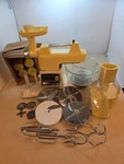 Vtg Oster Regency Kitchen Center Sausage Processor Mixer, Salad Blender 6 Cont. Fixed Price $149.50.