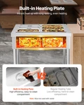 6-PAN Commercial Food Warmer, X 1/3 Pans Electric Steam Table, 1500W Professi. Fixed Price $388.93.