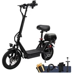Electric Folding Scooter 48V 500W 14" Tires W/ Basket Commuter E-bike 20MPH*. Fixed Price $329.71.