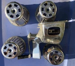 Vintage Saladmaster Five-star Food Processor Slicer Shredder W/4 Cones, No Base. Fixed Price $15.00.