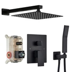 Shower Faucet Set W/mixer Valve Kit Rainfall Head Combo System Wall Mount. Fixed Price $82.00.