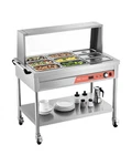Vevor 9 X 1/3 Pans Commercial Food Warmer Steam Table With Undershelf And Shield. Fixed Price $506.29.