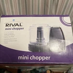 Rival Mini Chopper 1/2 Cup Capacity 35 Watts Open Box MC-67BL. Fixed Price $22.99.