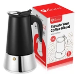 Black Cups 15.9 Oz Stovetop Espresso Maker 304 Stainless Steel Moka Pot. Fixed Price $45.90.