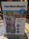 Hamilton Beach Gray Chopper Stack & Press Food Processor Mini 3 Cup 72740 See Pi. Fixed Price $19.99.