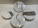 4 Oster Regency Kitchen Center Food Processor Slicing Shredding Cut Disc Blades. Fixed Price $15.00.