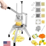 Vevor Commercial Vegetable Chopper W/ 4 Replacement Blades, Stainless Steel Fren. Fixed Price $109.99.