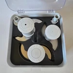 Kitchenaid Food Processor Attachments Blades & Discs W/ Storage Box 523572. Fixed Price $33.99.