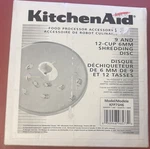 Kitchenaid Food Processor Accessory 9 And 12-CUP 6MM Shredding Disc New. Fixed Price $27.92.