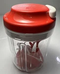 Tupperware Turbo Chef Herb Smart Chopper 730ML / 24.6 Oz (red). Fixed Price $43.99.