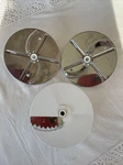 Oster Regency Food Processor 3 Blades French Fry, Thin & Thick Slicing Lot Of. Fixed Price $12.95.