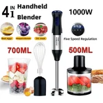 1000 Watt Immersion Blender 5-IN-1 Electric Kitchen Handheld Food Processor. Fixed Price $29.98.