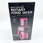 New Multi- Function Manual Rotary Food Dicer Model C378 Red. Fixed Price $19.99.