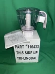 Genuine Oster Food Processor Part # 116433 Pitcher, Blades Lid Open Box. Fixed Price $29.00.