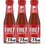 Taco Bell Fire Sauce 3 Pack 7.5 Oz Glass Bottles Mexican Food Condiment Spicy. Fixed Price $16.89.