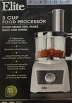Nib Elite By Maxi-matic Platinum Series 3 Cup Food Processor. Fixed Price $38.99.
