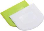 Wafjamf 2 Pcs Plastic Dough Bowl Scraper, Food-grade Bench Flex. Fixed Price $7.58.