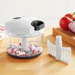 Mainstays 1QT Quick Pull Food Chopper Bpa Free Ss Blades White Gray. Fixed Price $16.99.