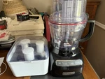 Kitchenaid 13 Cup Ultra Wide Mouth Food Processor, Espresso (used). Fixed Price $150.00.