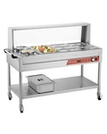 Vevor Commercial Food Warmer, 7 Pans + 2 Pots Large, Silver. Fixed Price $853.20.