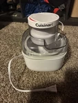Cuisinart Ice Cream Maker 1 Pint Wonder White Mini Missing The Bowl. Fixed Price $20.00.