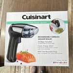Cuisinart CHV-1000 Cordless Rechargeable Vacuum Sealer Black W/ Bags & Stand. Fixed Price $40.00.
