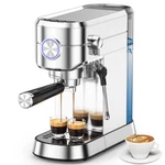 20 Bar Compact Espresso Machine With Milk Frother, Auto Clean & 40.5OZ Tank. Fixed Price $64.99.