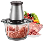 New Electric Food Chopper 500W Processor Meat Grinder With 2L Glass Bowl. Fixed Price $38.75.