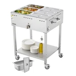 Vevor Commercial Propane Steam Table 6-PAN Outdoor Food Warmer Stainless Steel. Fixed Price $318.79.