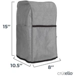 New Crutello Food Processor Cover With Storage Pockets For Large 11-14 Cups Gray. Fixed Price $27.77.